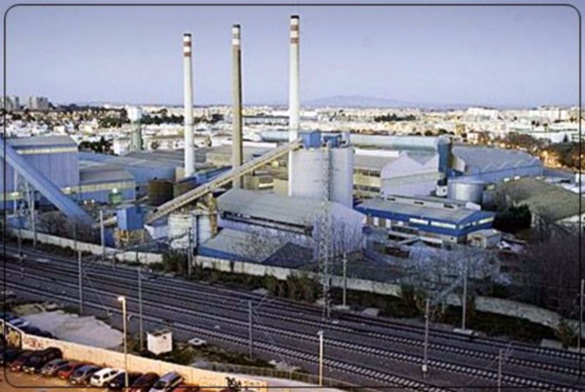 Vista de la antigua fábrica de botellas.