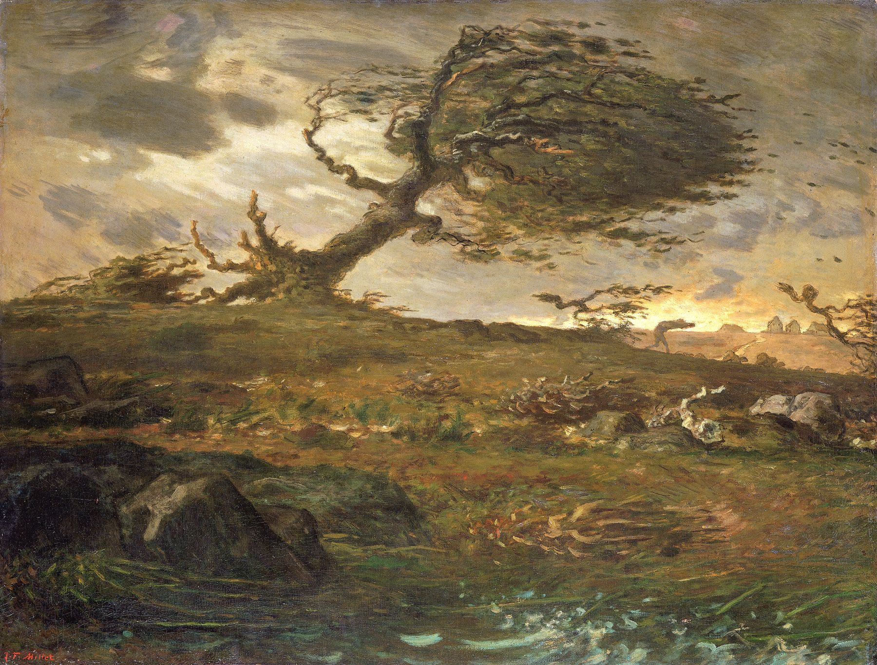 ‘La ráfaga de viento’, de Jean-François Millet (c. 1871). 