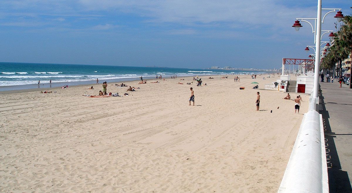 Playa de la Victoria, en Cádiz. 