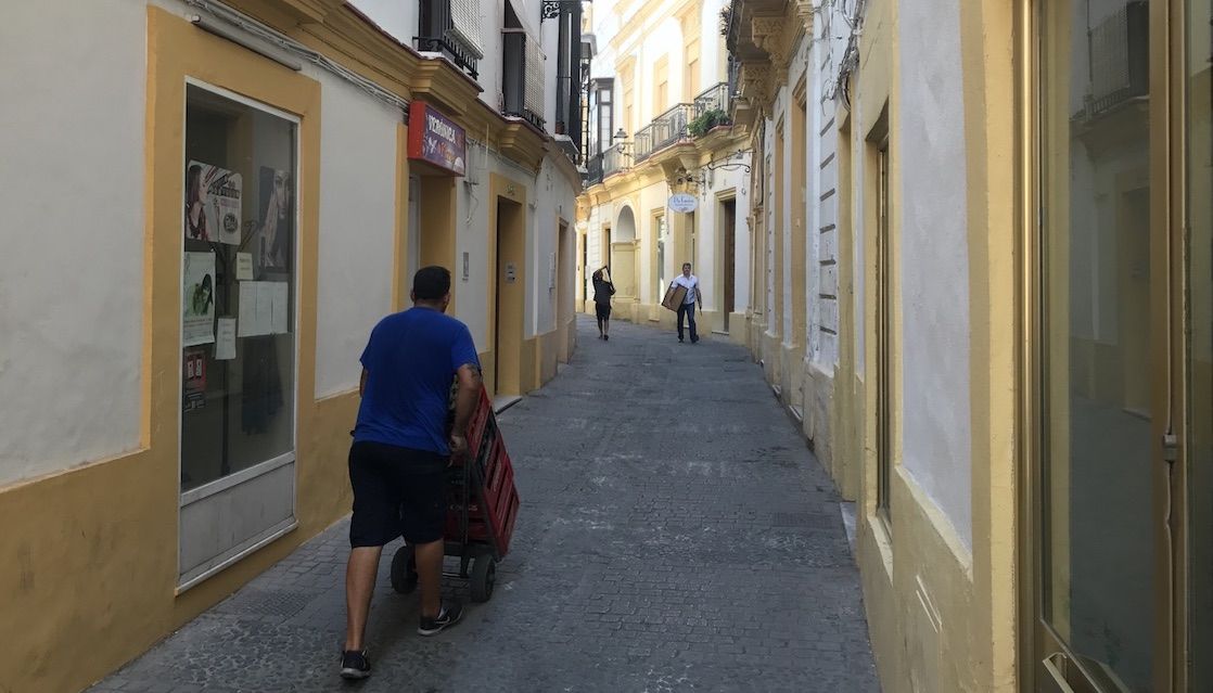 La calle Francos, en Jerez, en una imagen retrospectiva. 