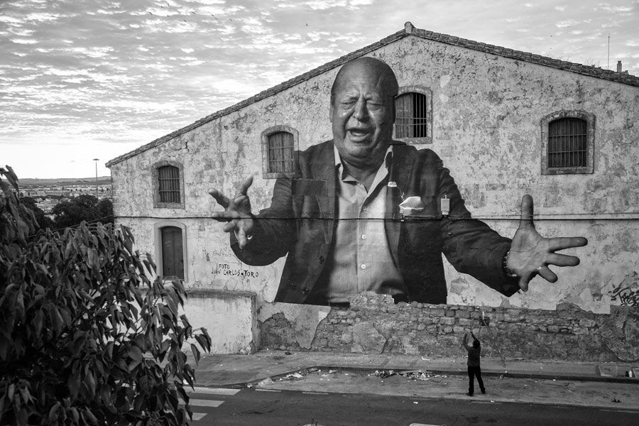 Manuel Moneo ya tuvo un mural de reconocimiento en la ciudad. FOTO: JUAN CARLOS TORO