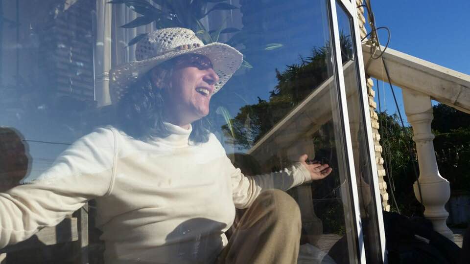 Juana Muñoz, dentro de su burbuja.