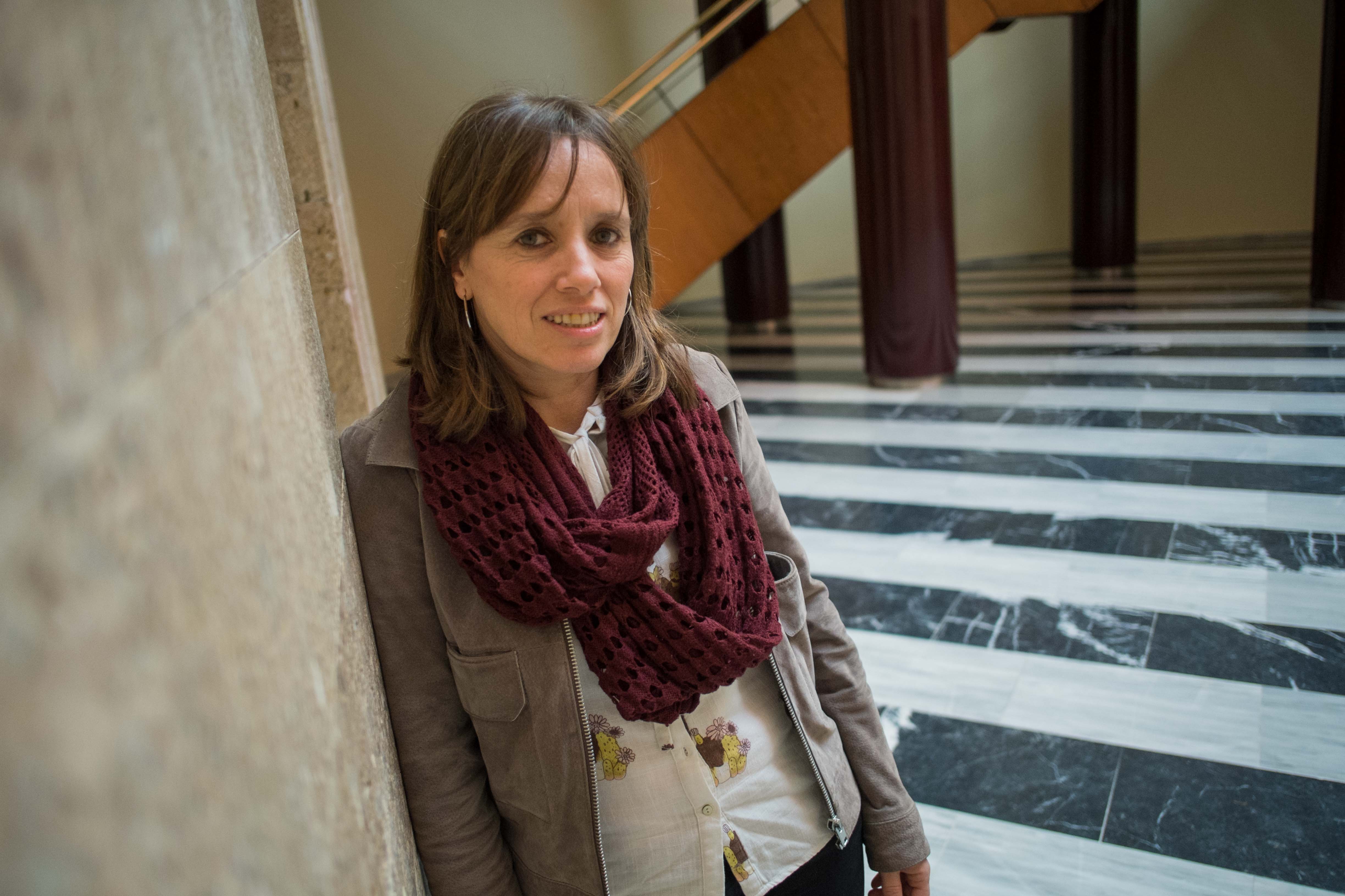 La teniente de alcaldesa Laura Álvarez, tras la entrevista. FOTO: MANU GARCÍA.