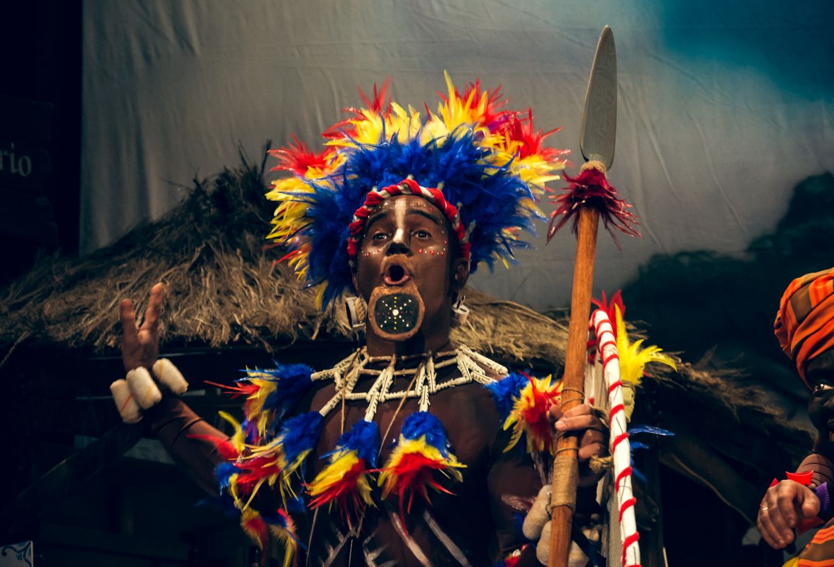 Integrante de la chirigota 'No tenemos el Congo pa farolillos'. FOTO. E. ESCORIZA.