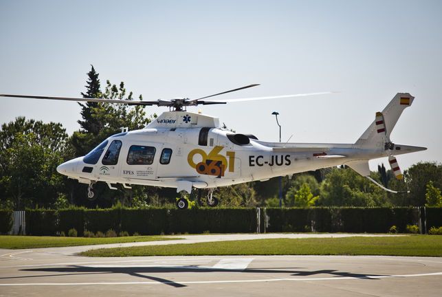 El helicóptero del 061, en una imagen de archivo.