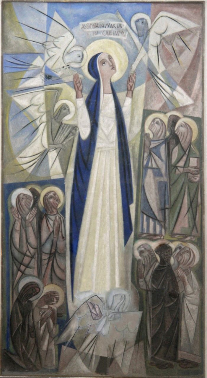 Mural de la Virgen de la Asunción de la iglesia de San Isidro Labrador. 