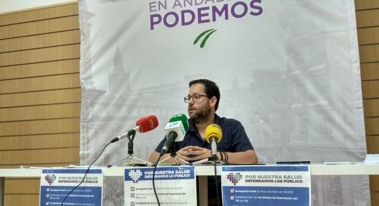 El coordinador provincial de Podemos, José Ignacio García.