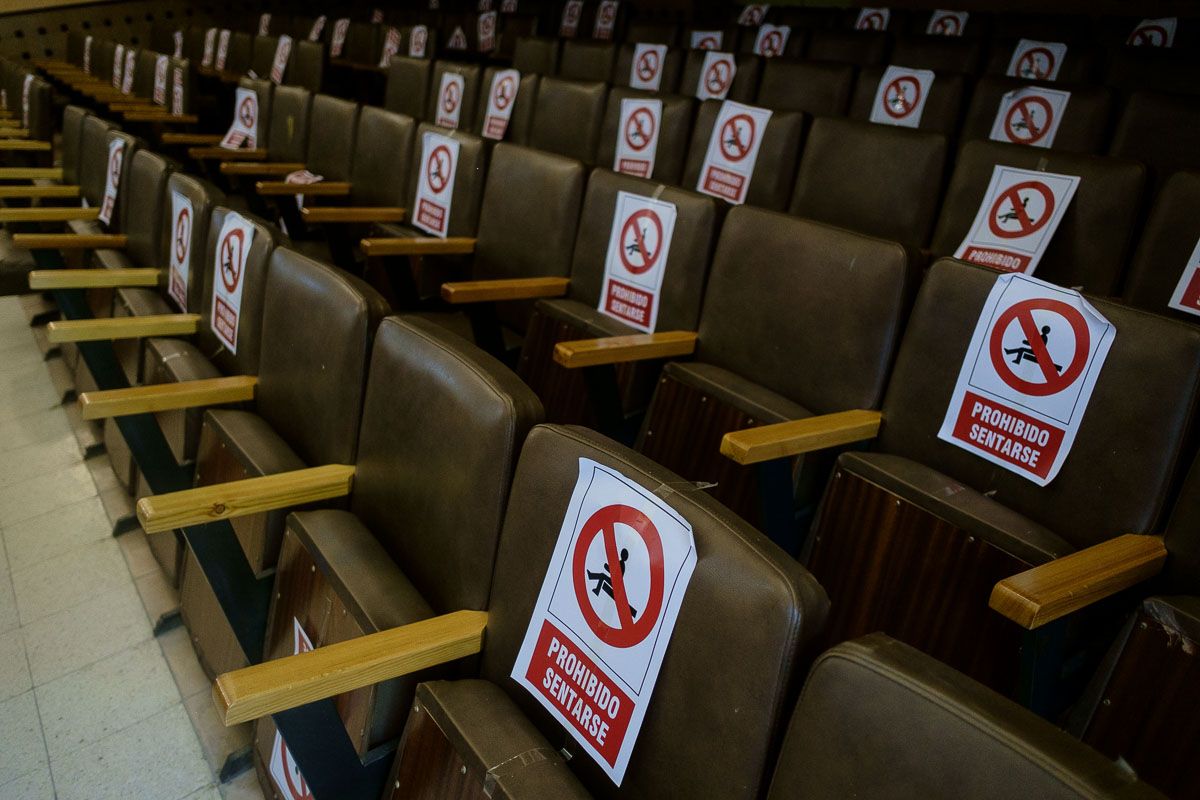 Medidas anticovid en un instituto de Sanlúcar. Autor: Manu García