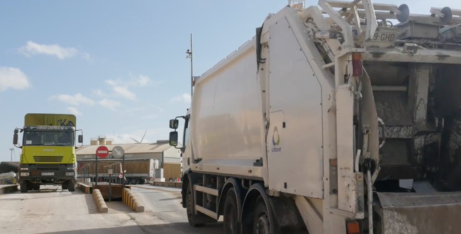 Camiones de Verinsur, en Bolaños, en una imagen de archivo.