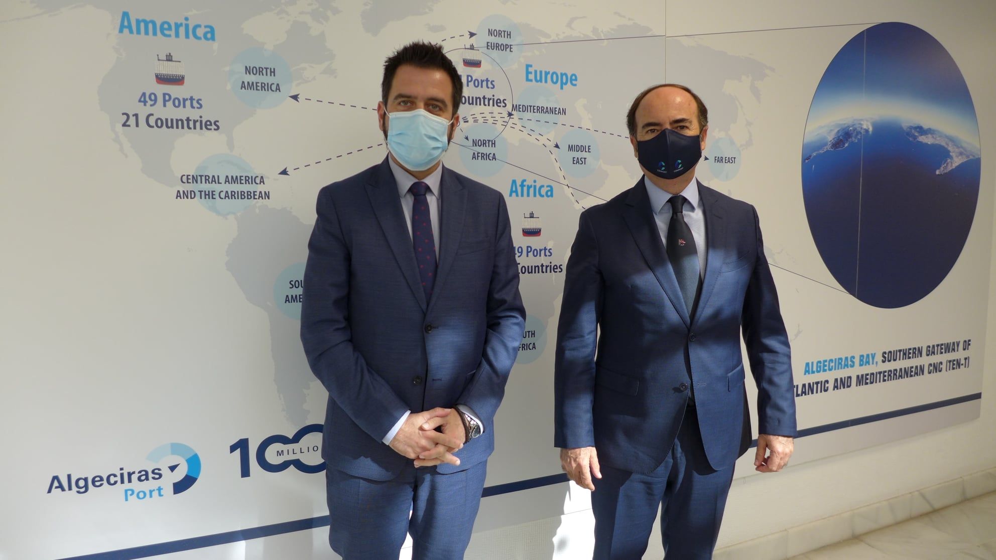 El delegado de Zona Franca de Cádiz, Fran González, reunido con la Autoridad  Autoridad Portuaria Bahía de Algeciras.