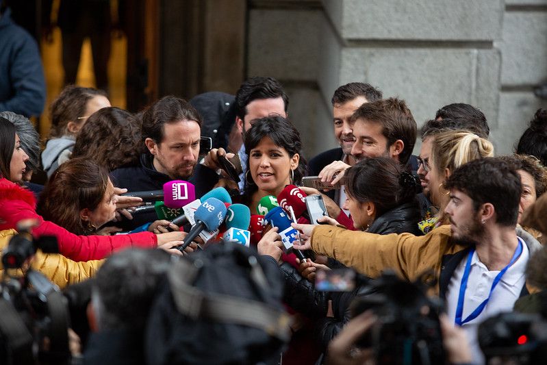 Teresa Rodríguez, líder de Adelante Andalucía, en un encuentro en Madrid con Pablo Iglesias, en una imagen de archivo. Autor: ADELANTE 