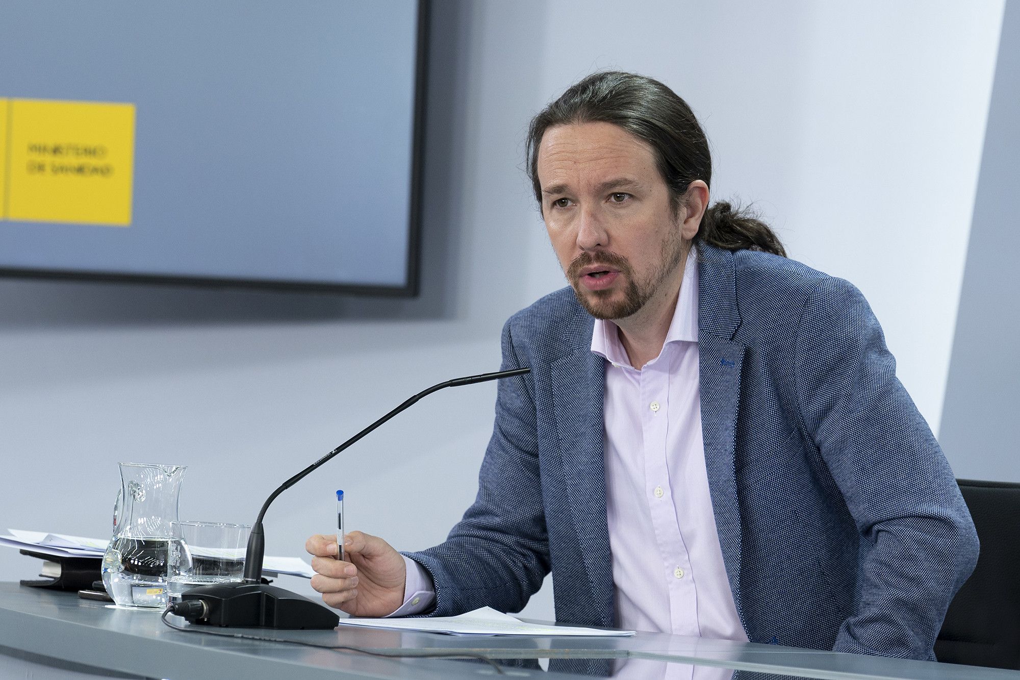 Pablo Iglesias, en una rueda de prensa reciente. FOTO: Moncloa