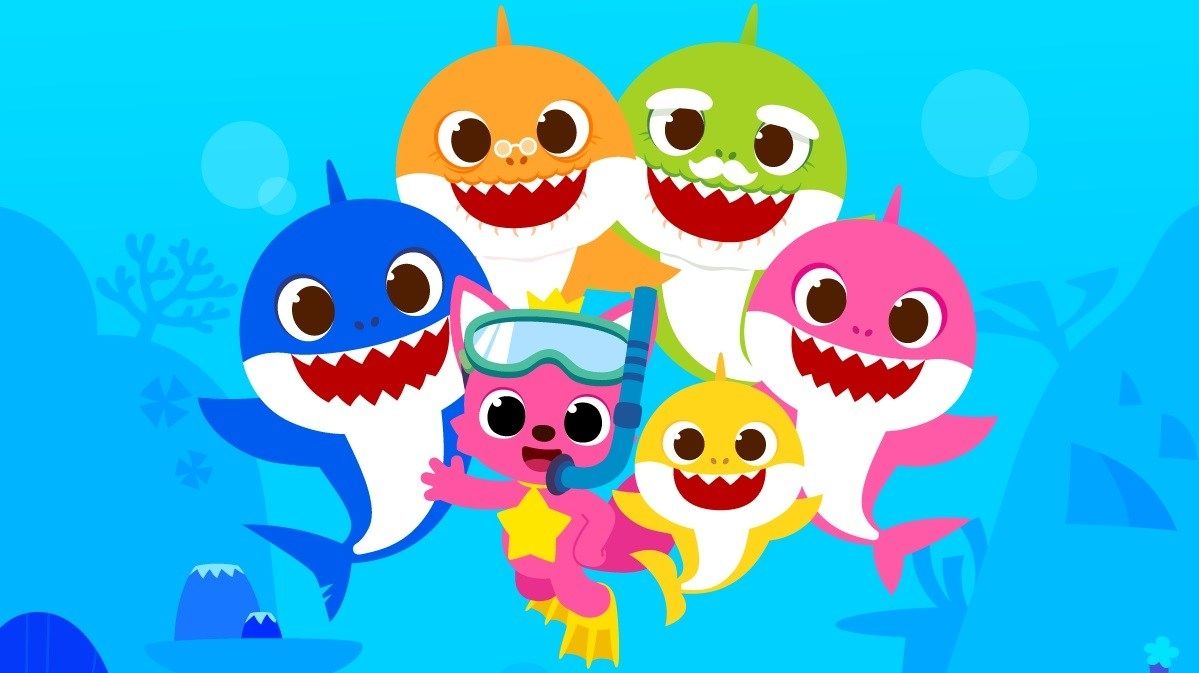 Los protagonistas de la canción 'Baby shark'.