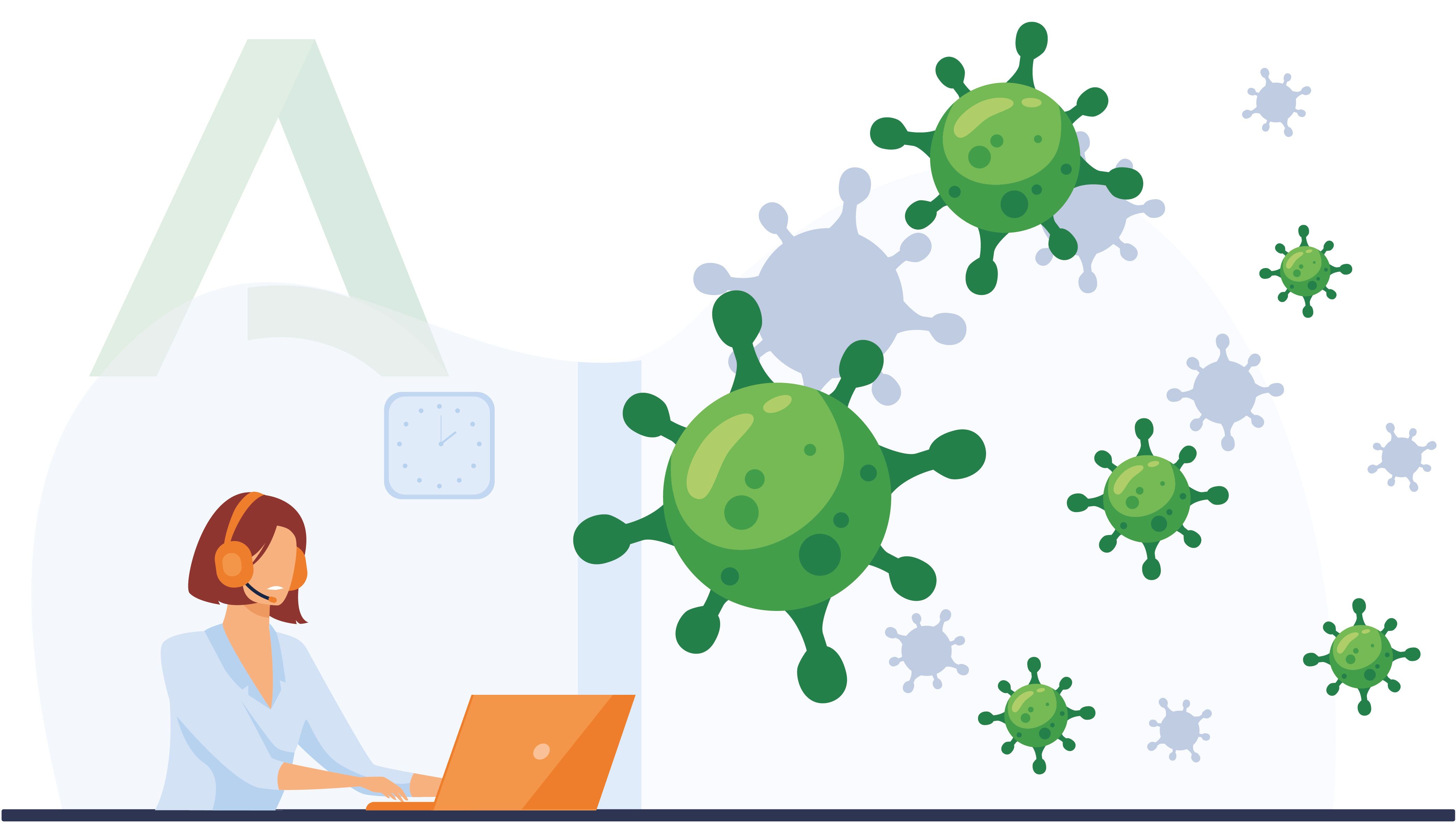 Ilustración de una rastreadora de coronavirus en Andalucía.