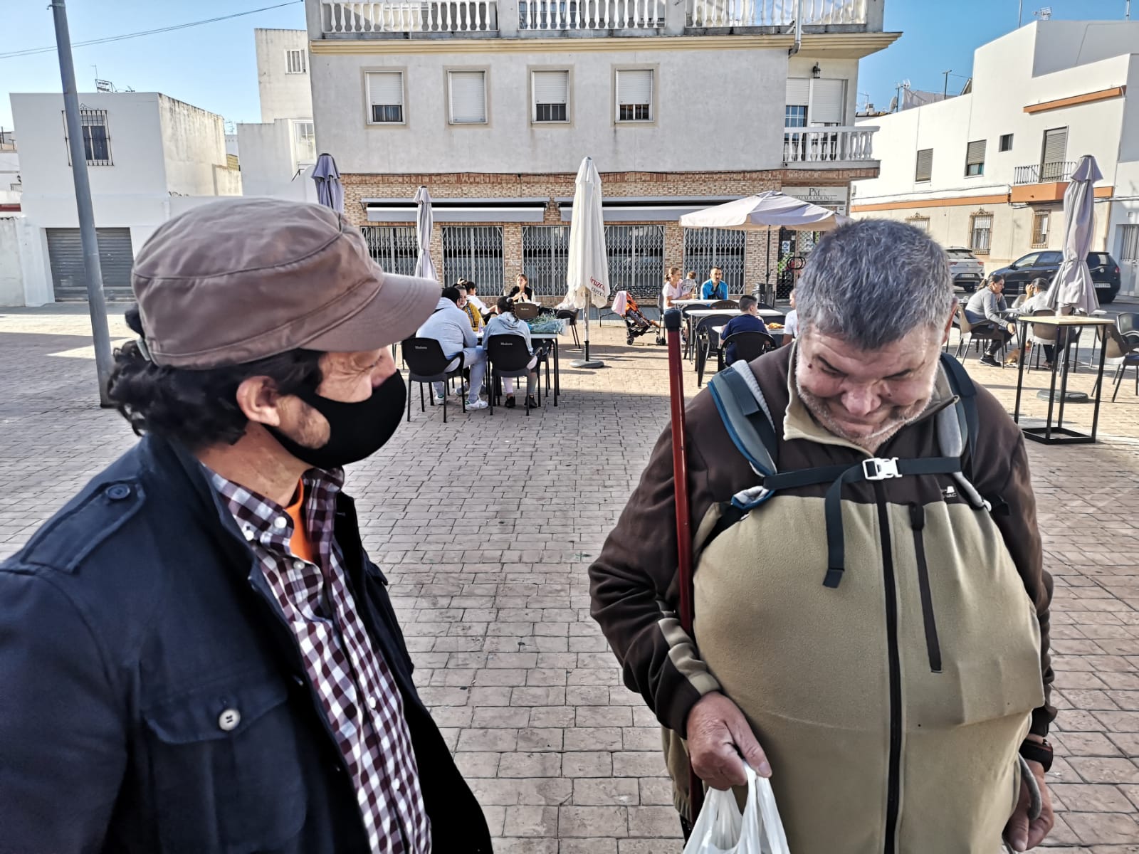 Manolo el culón, con Antonio Aguilera, en una imagen reciente.