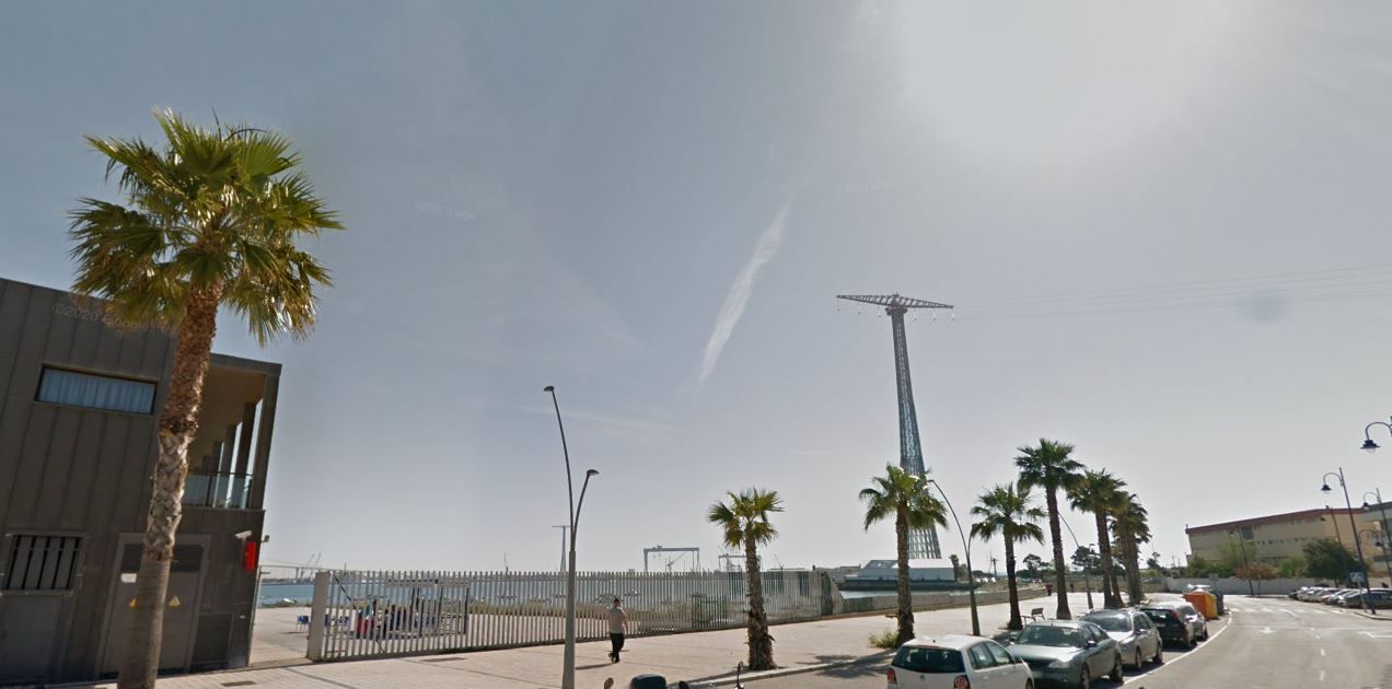 La zona de Puntales, en Cádiz, donde se construirá la nueva pasarela marítima.