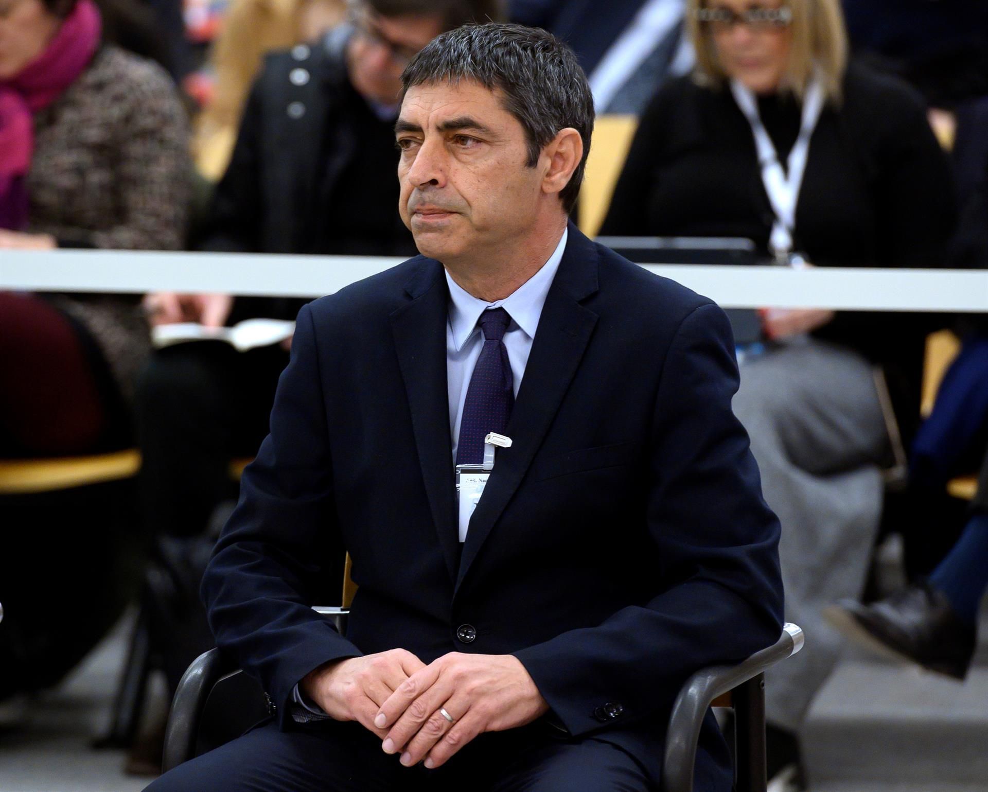 El exmayor de los Mossos d’Esquadra, Josep Lluís Trapero, durante la primera jornada del juicio en el que se le acusa de rebelión, por los hechos ocurridos durante el 1-O, en la Audiencia Nacional, Madrid /España, a 20 de enero de 2020. - Pool - Archivo.