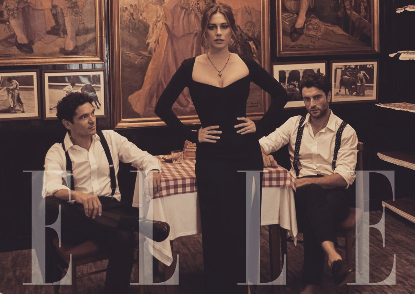 Molinero, Suárez y Rey, trío protagonista de 'El verano que vivimos', en una foto para 'Elle'.