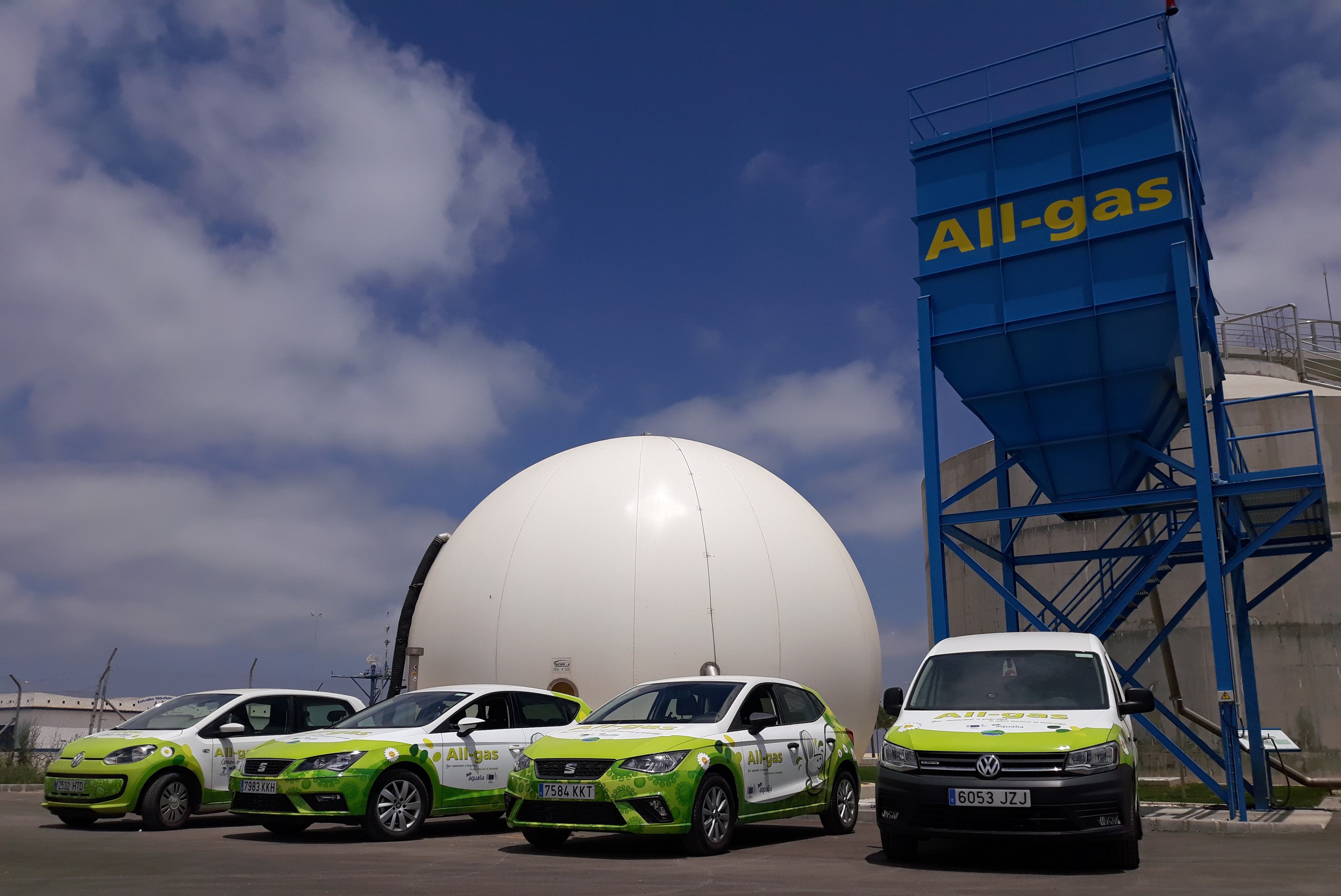 Vehiculos del proyecto All-gas de Aqualia.