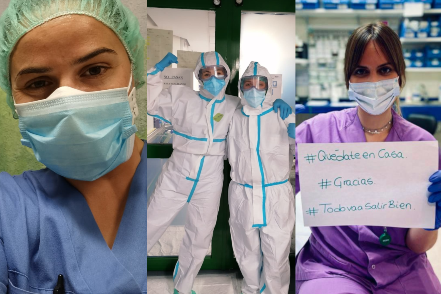 Paloma, Marta, Herminia y María, cuatro sanitarias andaluzas en el exilio laboral.
