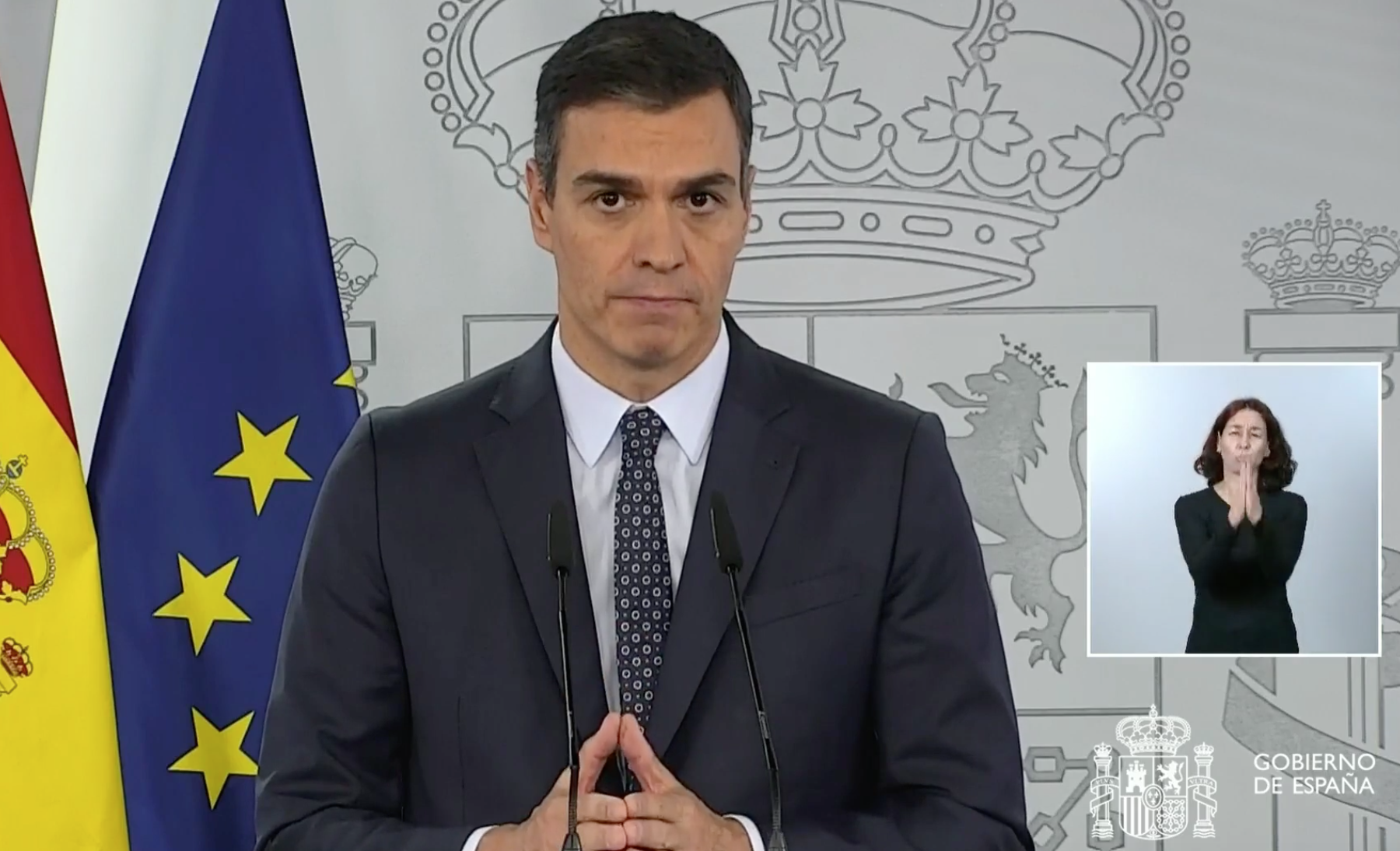 El presidente del Gobierno, Pedro Sánchez, en rueda de prensa.