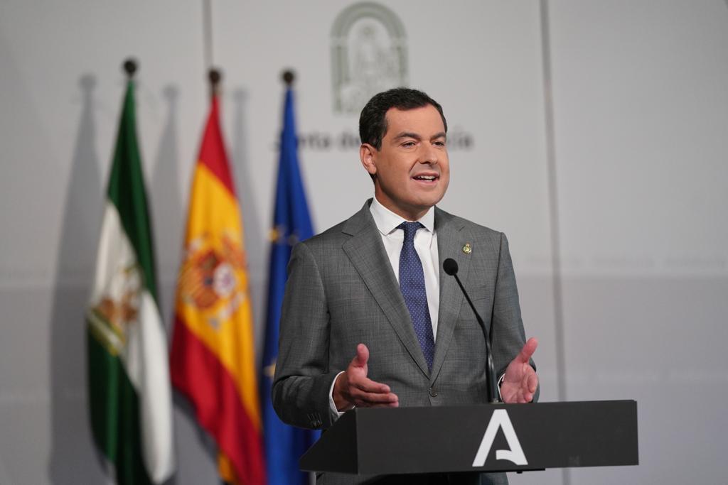 Un momento de la rueda de prensa de Moreno, este lunes.