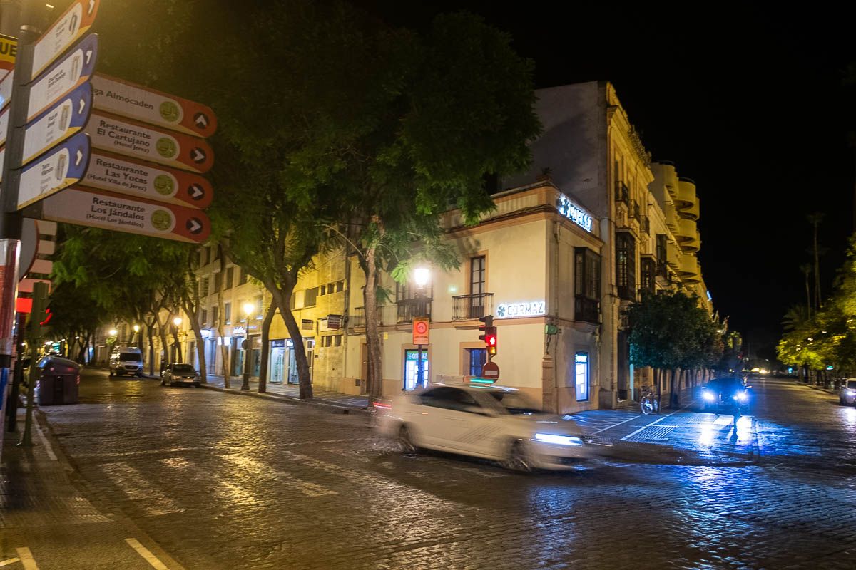 La Porvera, en Jerez, durante el toque de queda por el covid.