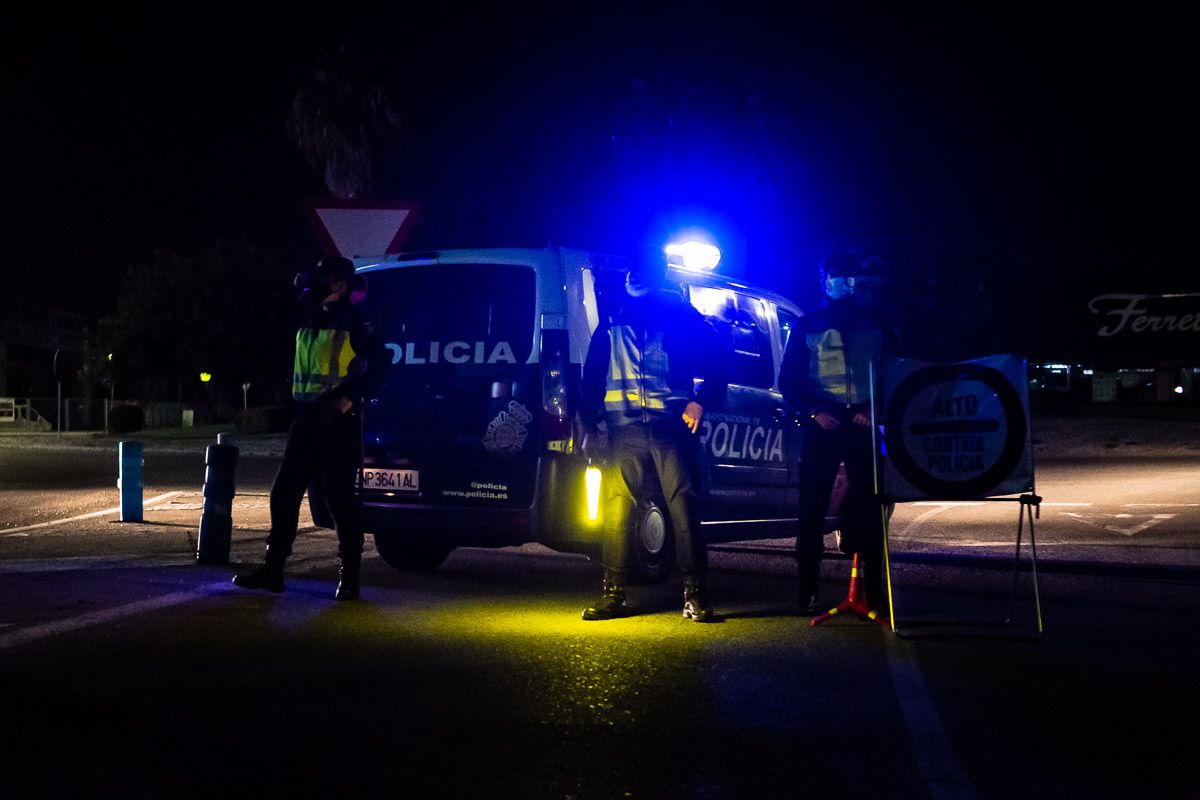 Controles policiales en Jerez en una imagen de archivo.