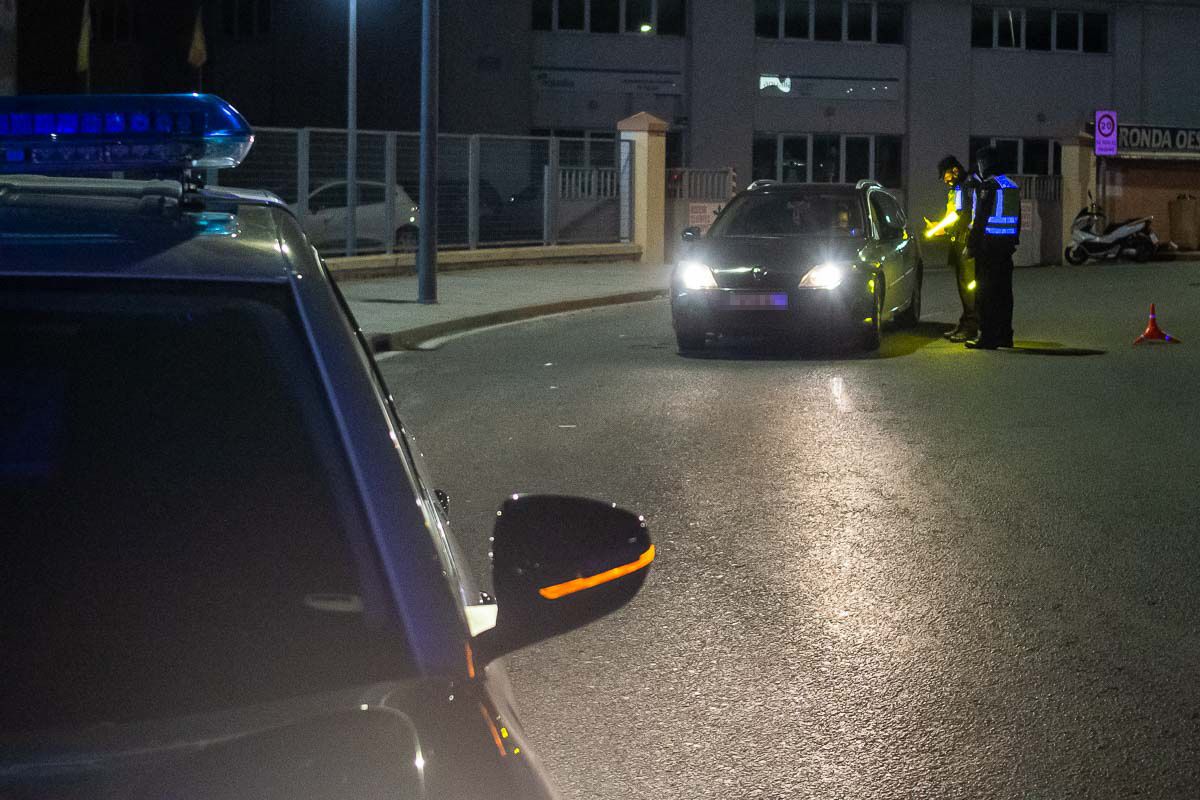 Una imagen de un control policial en Jerez.