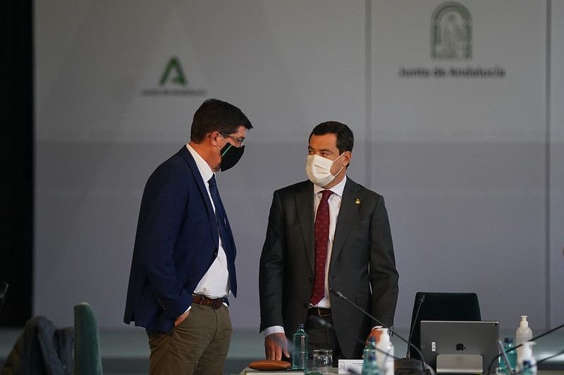 Marín y Moreno, esta semana en el Palacio de San Telmo. Marín y Moreno, esta semana en el Palacio de San Telmo.