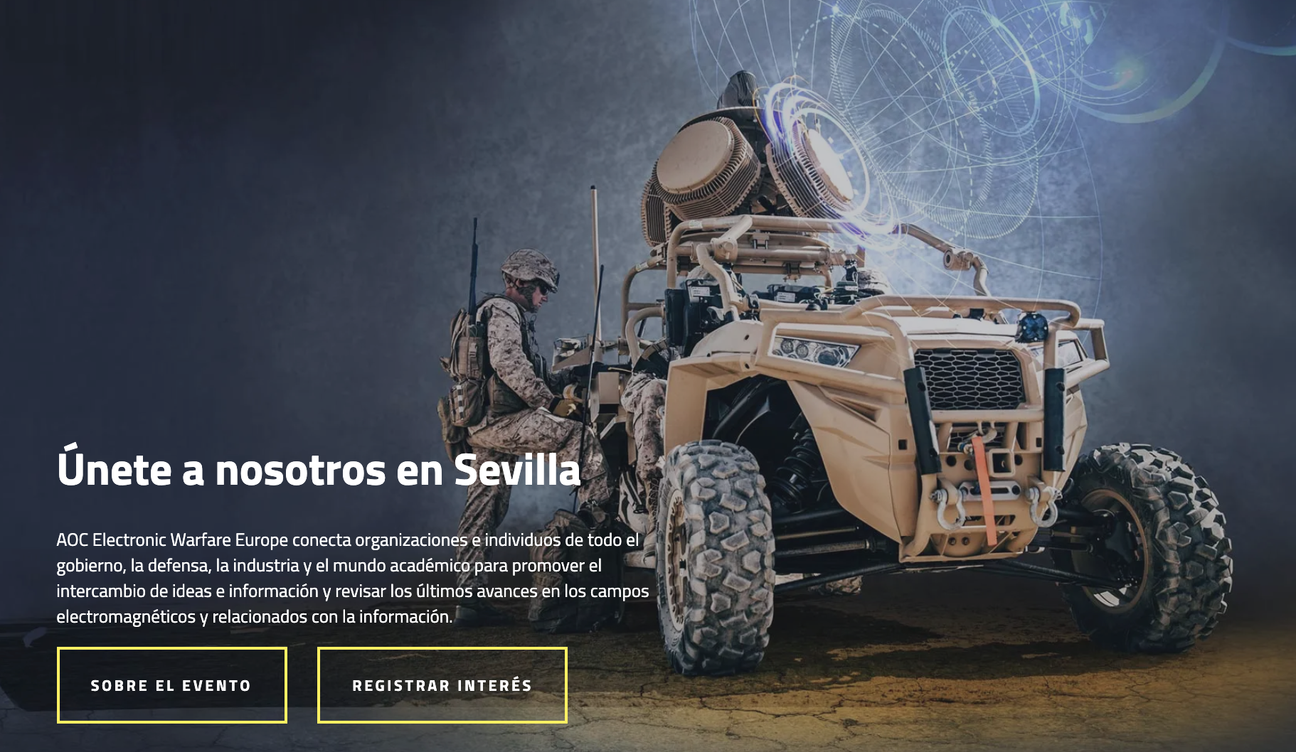 Imagen de la web de la 'Electronic Warfare Europe' que acogerá Sevilla.