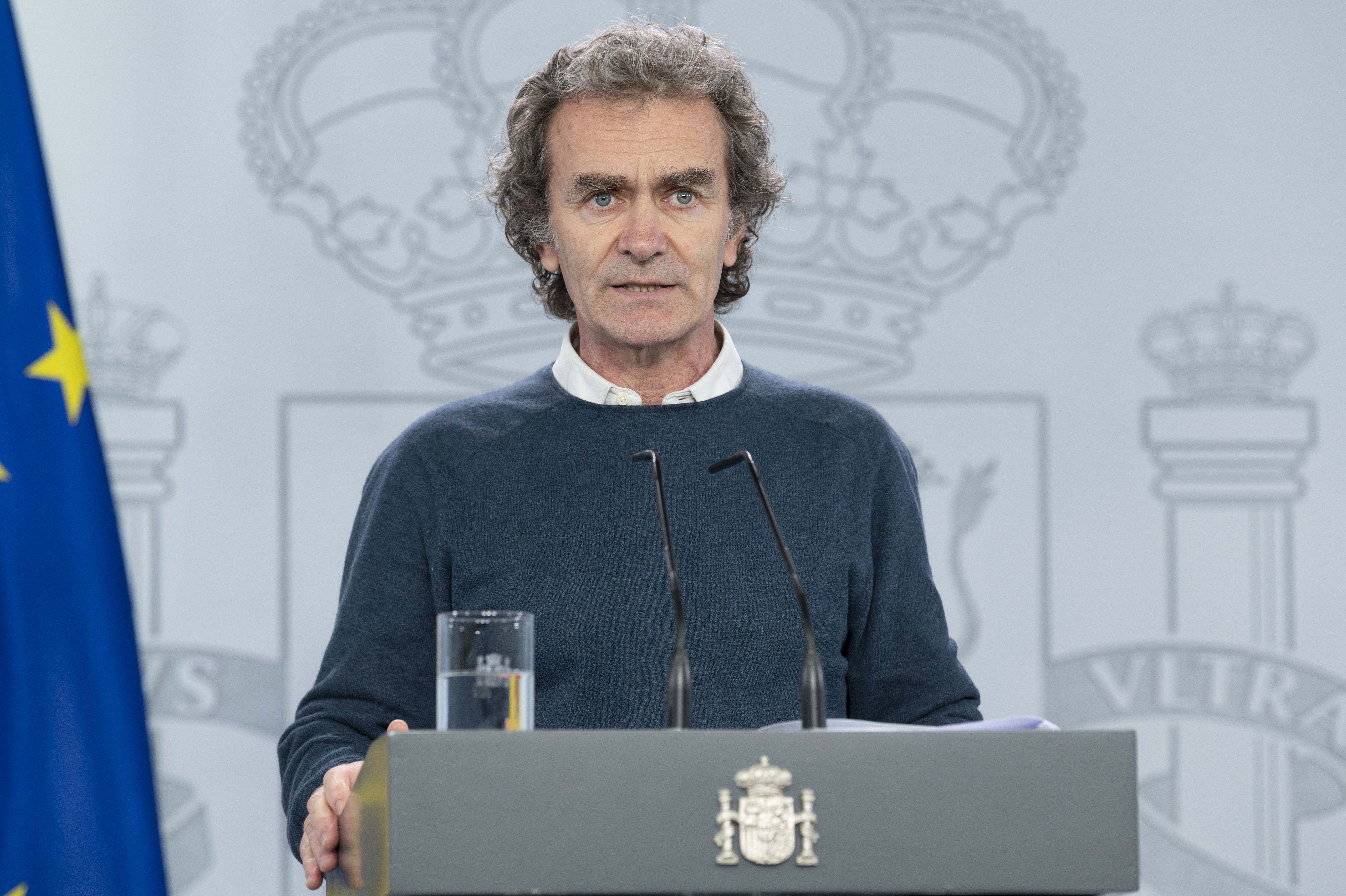 Fernando Simón, en una rueda de prensa durante la pandemia. 