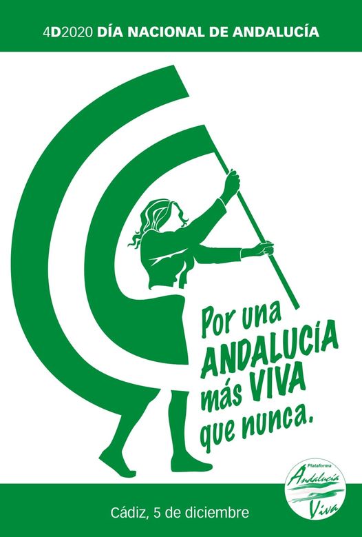 Cartel 4D 2020: Día Nacional Andalucía Cádiz 5 diciembre.