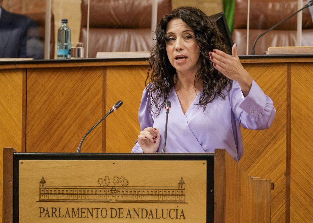 Rocío Ruiz, consejera de Igualdad de la Junta, en el Parlamento.