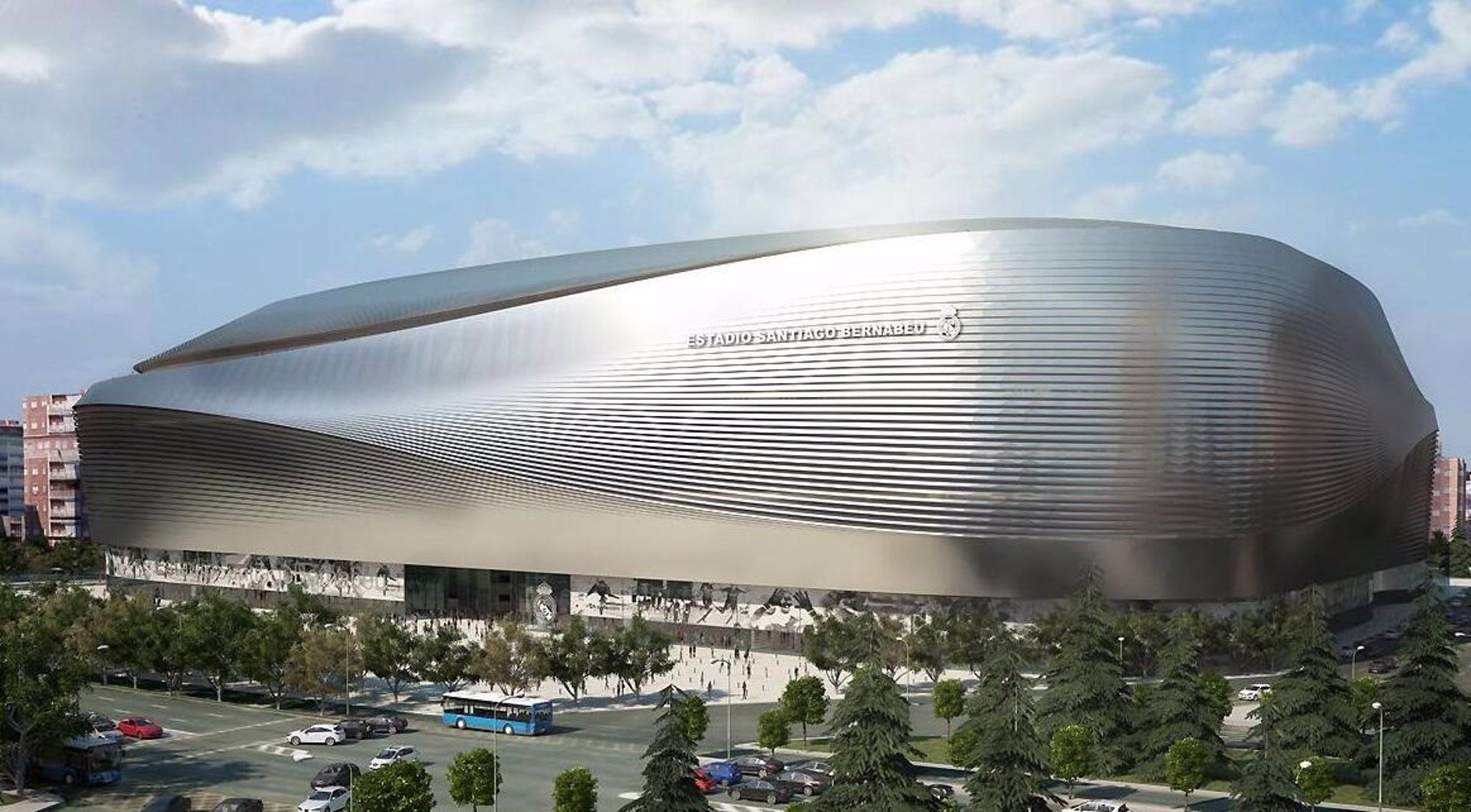 Así lucirá el nuevo Bernabéu con su cubierta de acero.