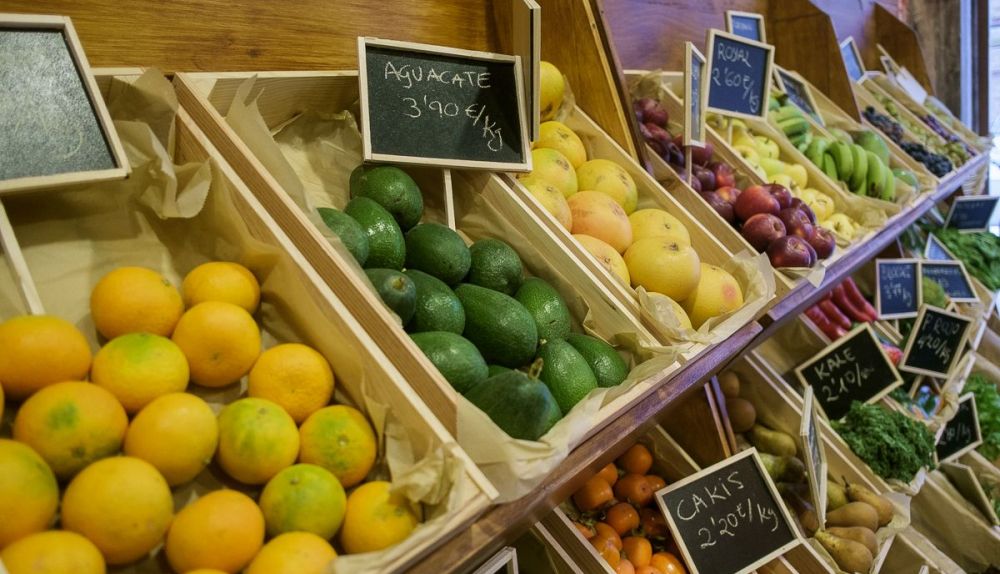 Frutas y verduras procedente de huertos ecológicos.