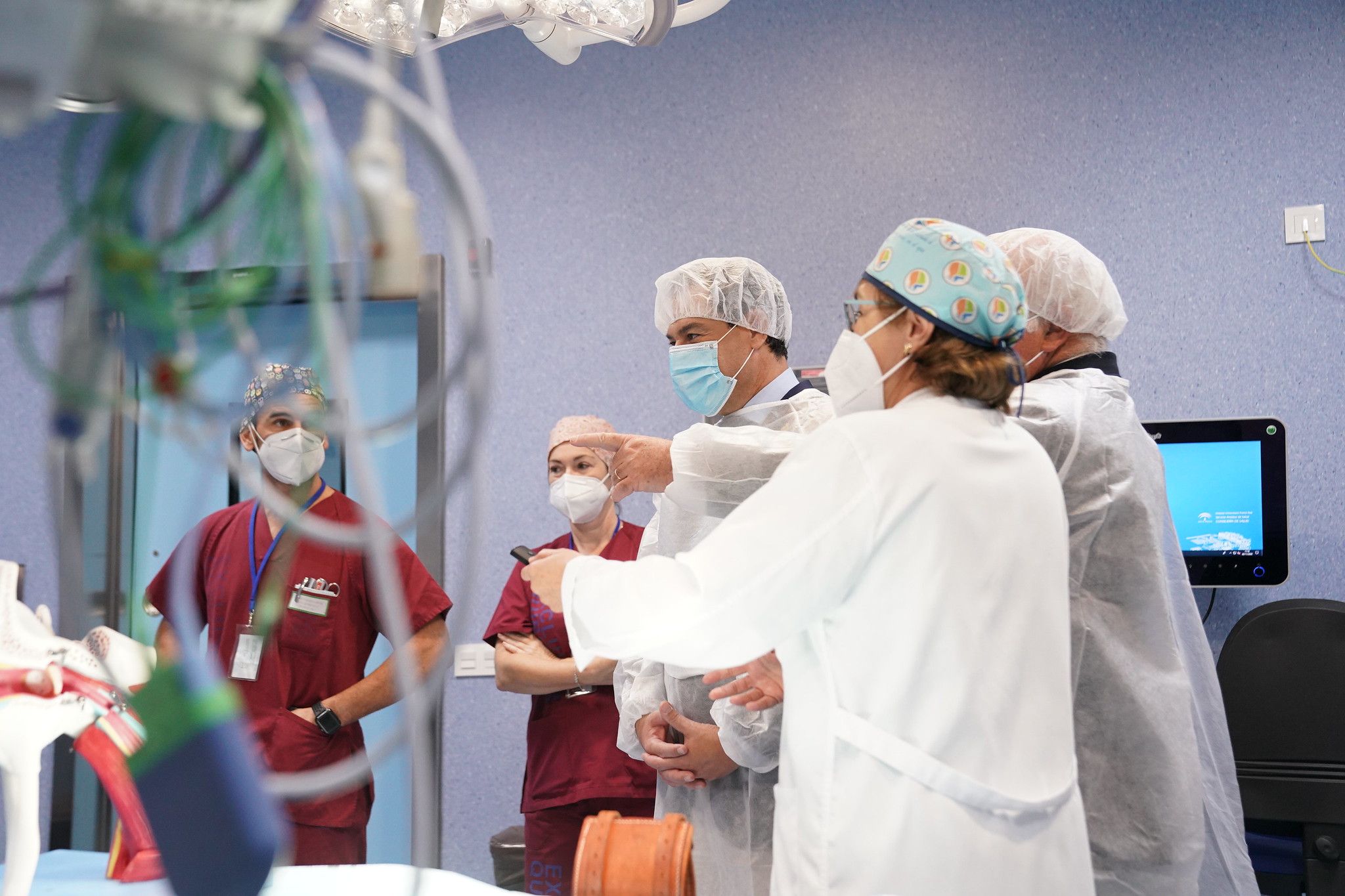 Visita del presidente de la Junta a un hospital andaluz, recientemente. 