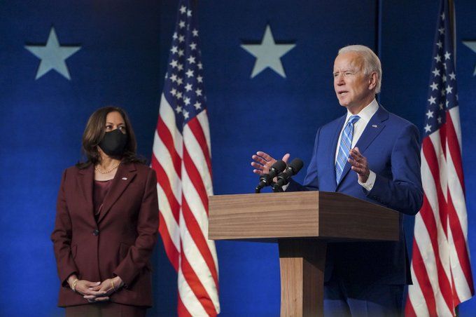 Joe Biden, en un acto tras las elecciones.