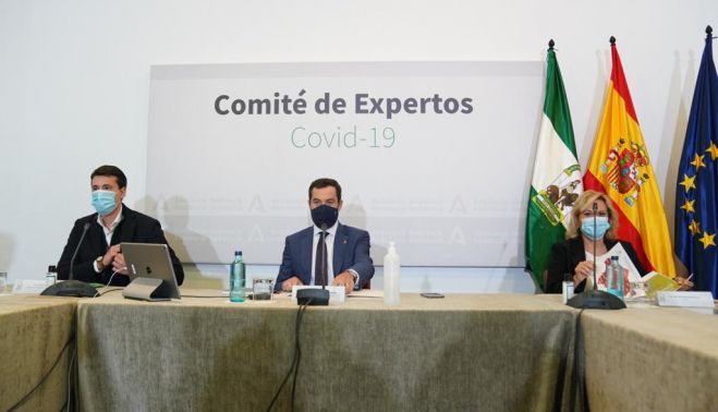 Moreno Bonilla, en la reunión del comité de expertos. FOTO: Junta