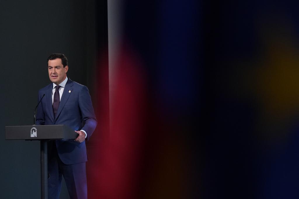 Moreno Bonilla, durante su intervención este mediodía del domingo. FOTO: Junta