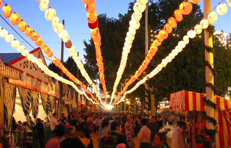Una foto de archivo de la Feria de Sevilla.