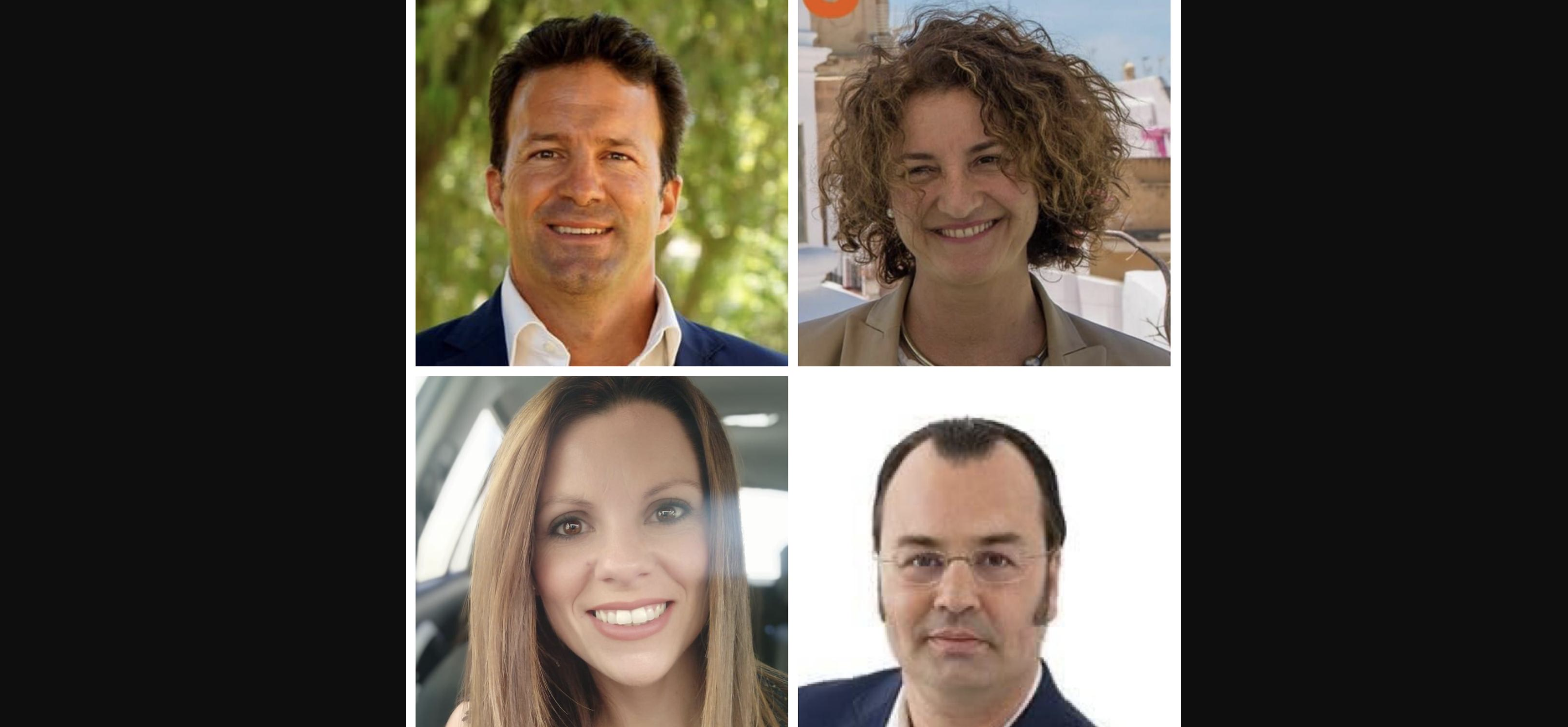 Arriba (de izda. a dcha.), Carlos Pérez y Lucrecia Valverde. Abajo, Estefanía Jaime y Álvaro Marfil. Autor: Cs