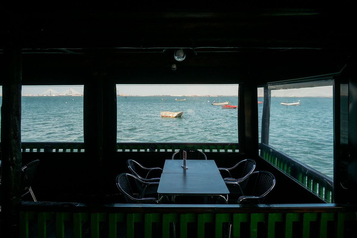 La playa de La Casería, vista desde un establecimiento hostelero.