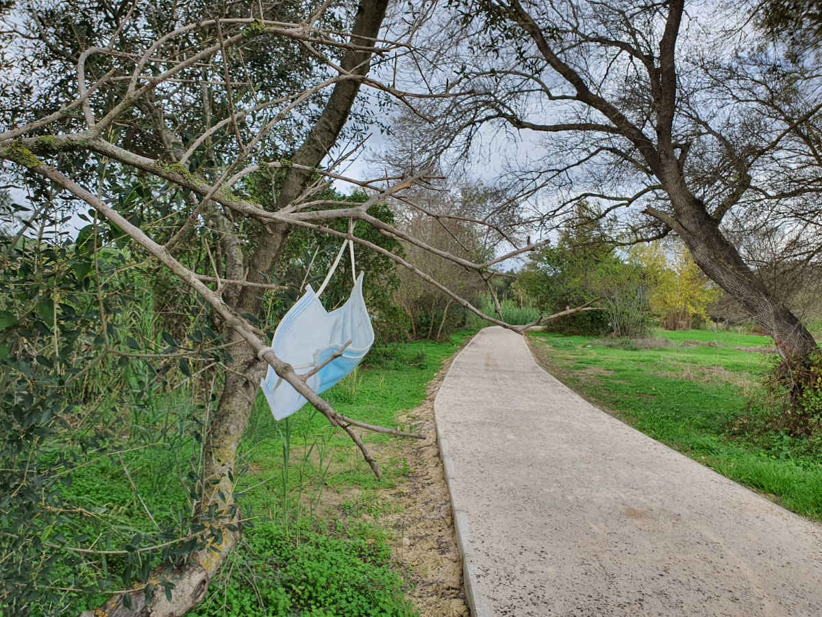Residuos sanitarios en la naturaleza que pueden tardar hasta 400 años en desaparecer.