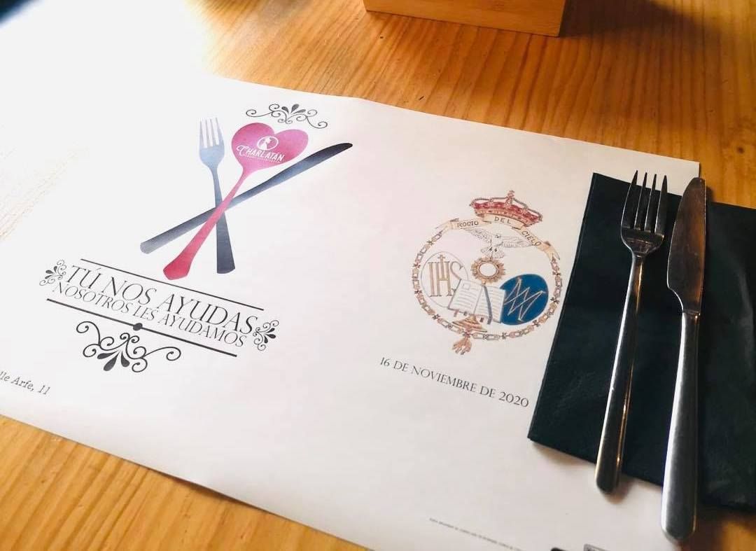 Mantel del restaurante El Charlatán de Sevilla.