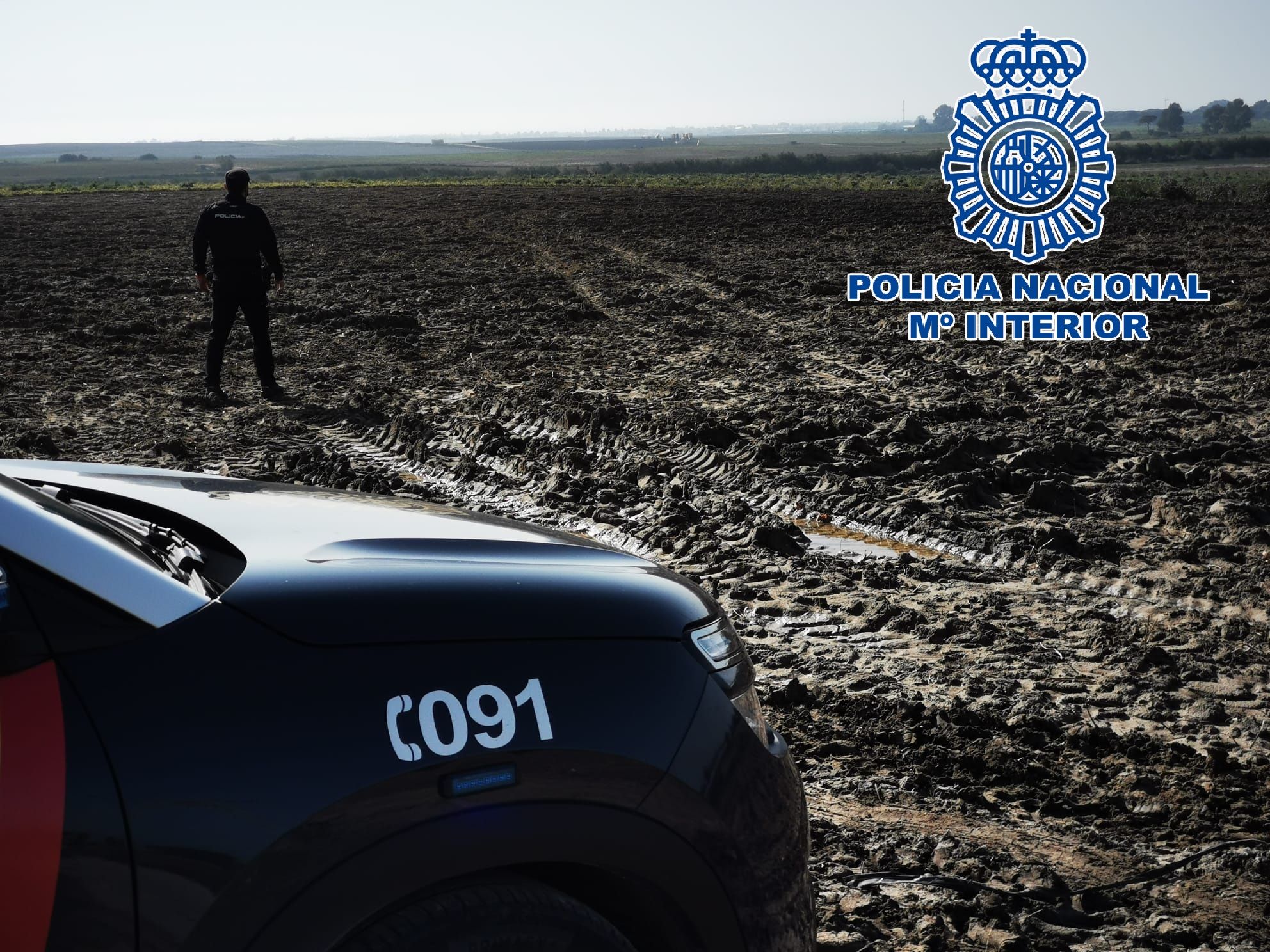 Con hipotermina y tumbado en un barrizal: la Policía logra localizar en Rota a un anciano desaparecido.