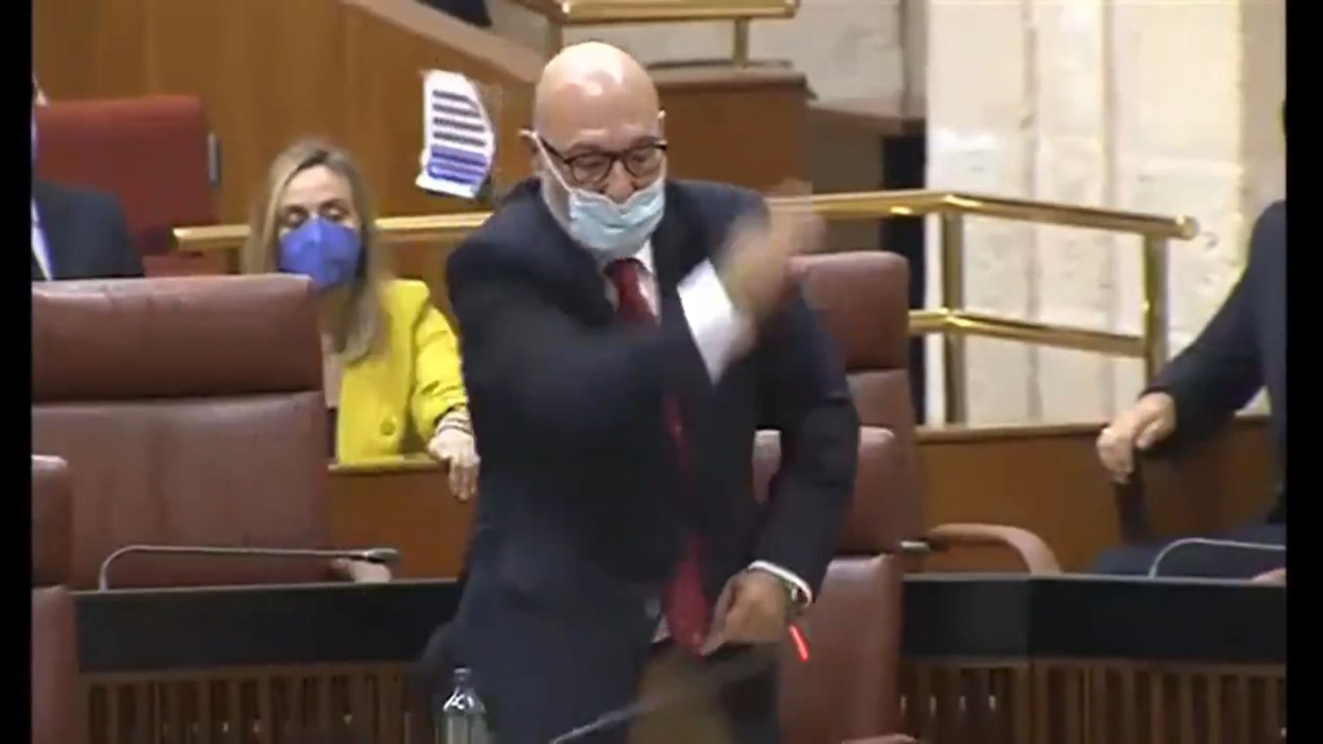 Cabreo de Hernández, en el Parlamento andaluz, en una imagen reciente.