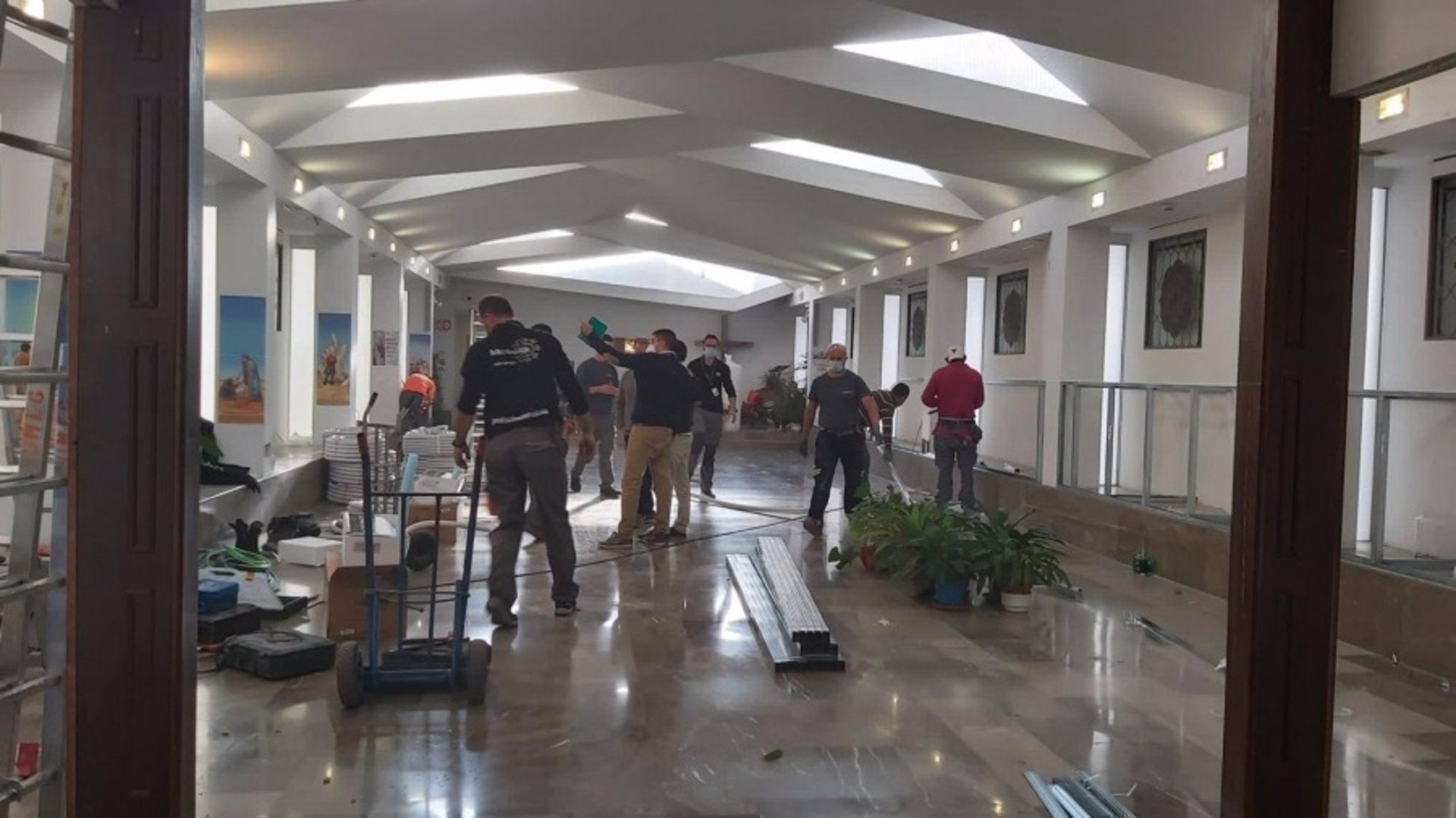 La capilla del Virgen de las Nieves, durante su adaptación como UCI. FOTO: Arzobispado