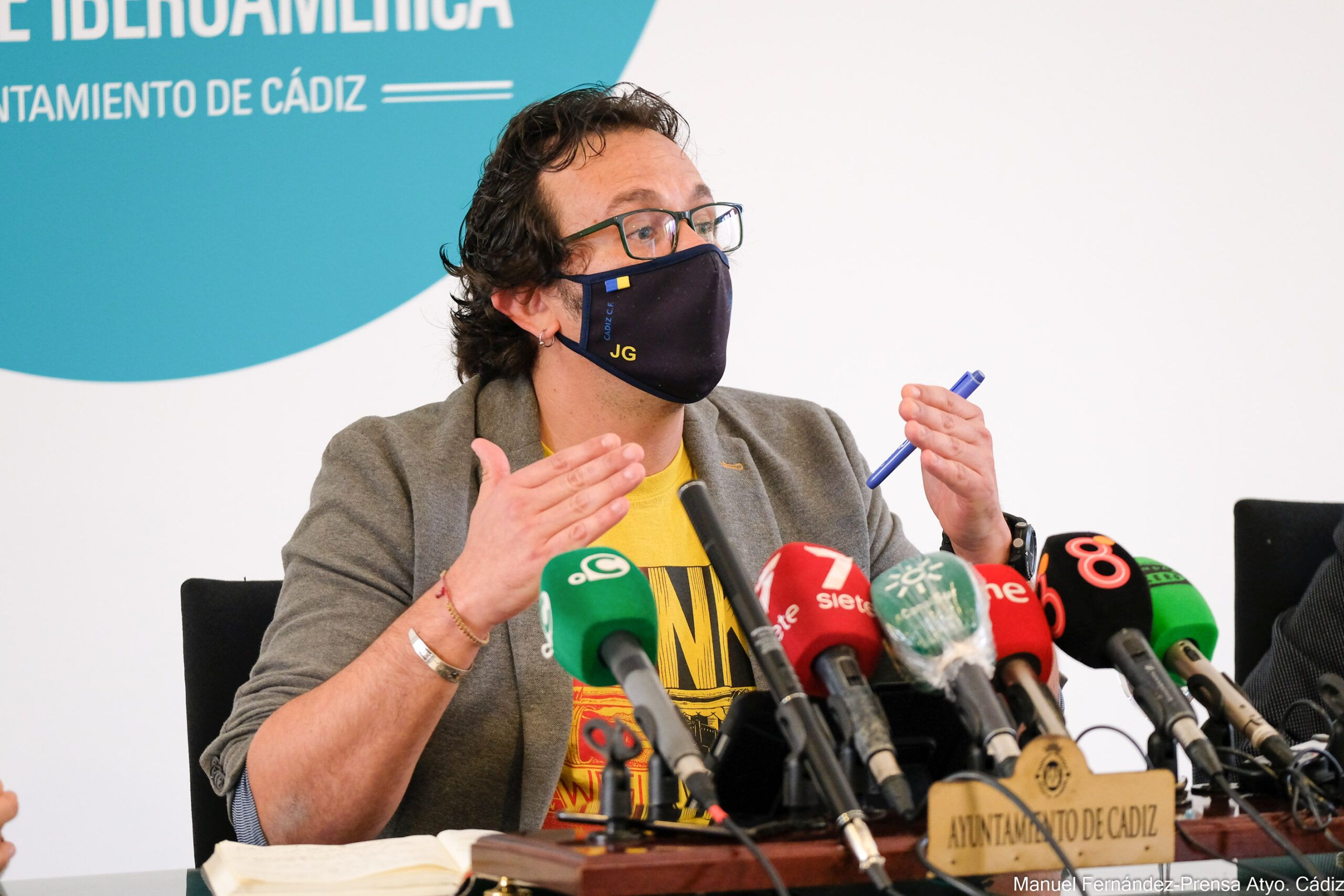 El alcalde de Cádiz, José María González 'Kichi', en rueda de prensa.