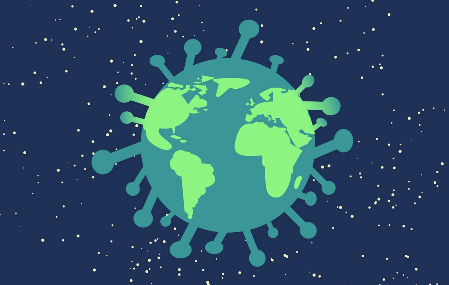 El coronavirus en el mundo, en una ilustración de Pixabay.